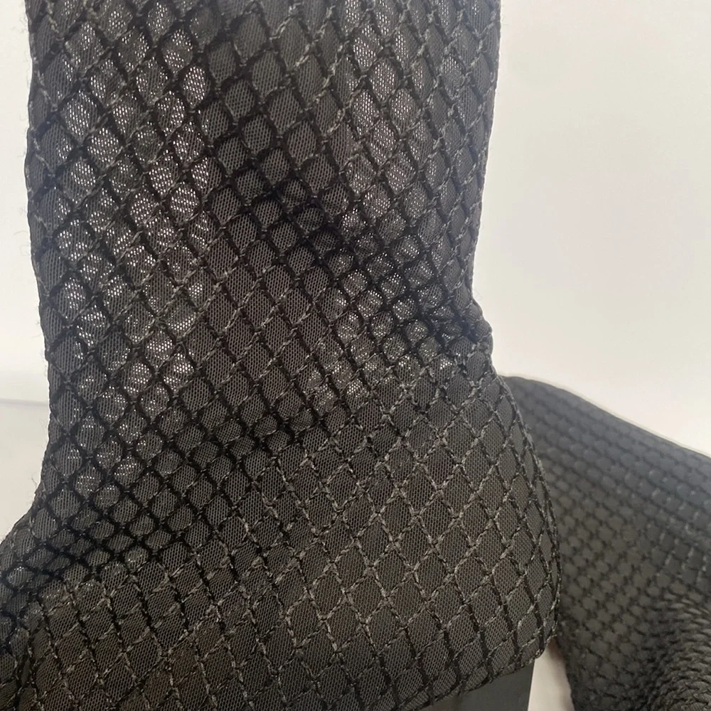 Zara Whimsigoth Mesh Heeled Zip up Booties Black Size 39 US 8.5